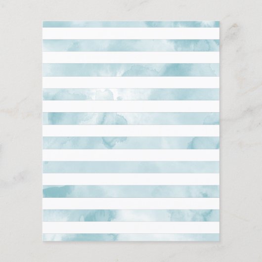 ブルーアイスクリームベビーシャワーの願いベビーカード (裏面)