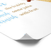 ブルーアイスクリームベビーシャワーマママオサバー ポスター (角)