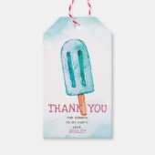 ブルーアイスクリーム誕生日ありがとう ギフトタグ (正面)