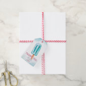 ブルーアイスクリーム誕生日ありがとう ギフトタグ (より糸付き)