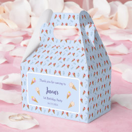 ブルーアイスクールクリームコーンキッズボーイ誕生日 フェイバーボックス