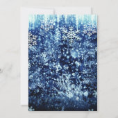 ブルーアイススノーウィーウィンターワンダーランドスウィート16パーティー 招待状 (裏面)