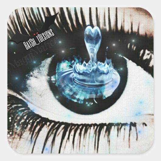 ブルーアイステッカー スクエアシール (正面)