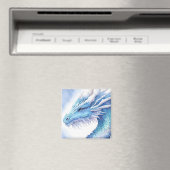 ブルーアイスドラゴン水彩デザイン マグネット (インサイチュ (食洗機))