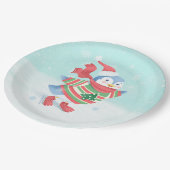 ブルーアイスペンギンスケートで滑る ペーパープレート (アングル)