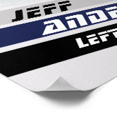 ブルーアイスホッケートレーディングカードマグネット ポスター (角)