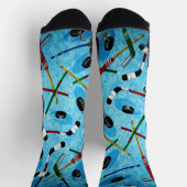 ブルーアイスホッケー ソックス (上部)