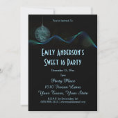 ブルーアイスホリデークリスマススウィート16誕生日 招待状 (正面)