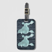 ブルーアイスポッポードルナイトグレー ラゲッジタグ (正面縦)