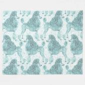 ブルーアイスポプードル フリースブランケット (正面(横))