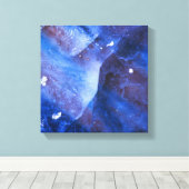 ブルーアイス抽象芸術アート写真 キャンバスプリント (インサイチュ (ウッドフロア))