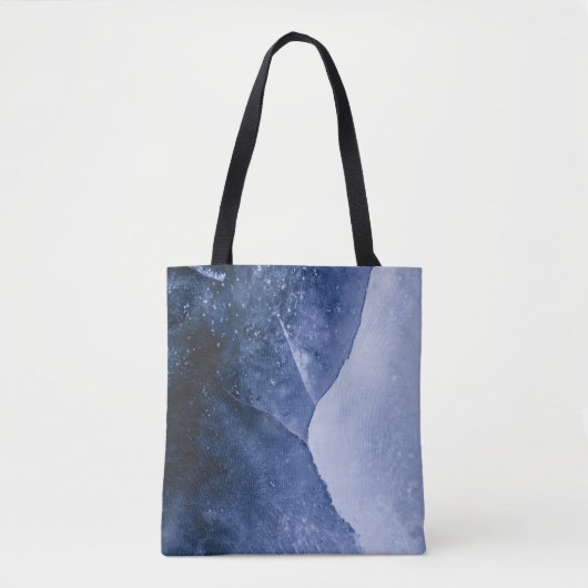 ブルーアイス抽象芸術アート写真 トートバッグ (正面)
