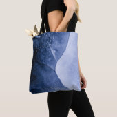 ブルーアイス抽象芸術アート写真 トートバッグ (クローズアップ)