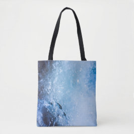 ブルーアイス抽象芸術アート写真 トートバッグ