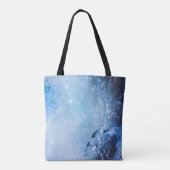 ブルーアイス抽象芸術アート写真 トートバッグ (裏面)