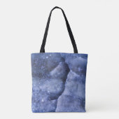 ブルーアイス抽象芸術アート写真 トートバッグ (裏面)