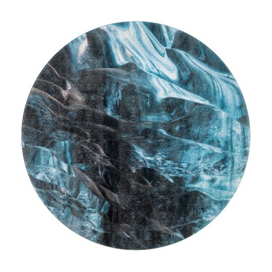 ブルーアイス抽象芸術インアイスケーブ カッティングボード (正面)