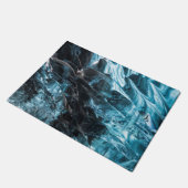 ブルーアイス抽象芸術インアイスケーブ ドアマット (アングル)