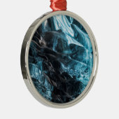 ブルーアイス抽象芸術インアイスケーブ メタルオーナメント (右)