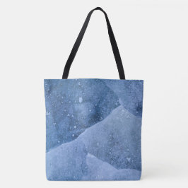 ブルーアイス抽象芸術写真 トートバッグ