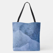 ブルーアイス抽象芸術写真 トートバッグ (裏面)