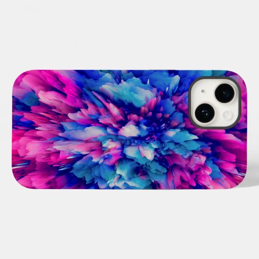 ブルーアイス抽象芸術 | iPhone 1,4,000ケース Case-Mate iPhoneケース (裏面 (横))