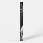 ブルーアイズの愛らしい白猫 – iPhone 13 カバー (右側面)