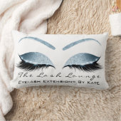 ブルーアイズグリッターメイクアップラッシュズ美しいスタジオ ランバークッション (ブランケット)