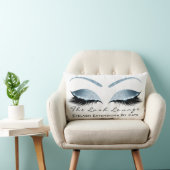 ブルーアイズグリッターメイクアップラッシュズ美しいスタジオ ランバークッション (椅子)