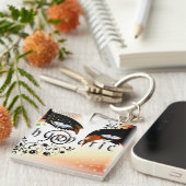 ブルーアイズファッション化粧 キーホルダー (正面右)