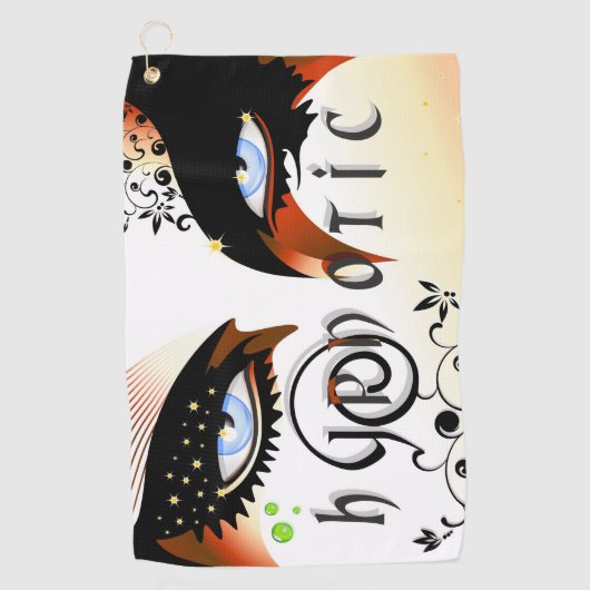 ブルーアイズファッション化粧 ゴルフタオル (正面)