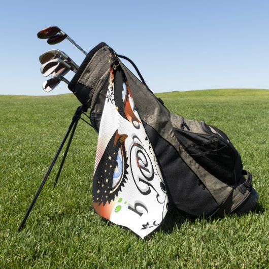 ブルーアイズファッション化粧 ゴルフタオル (グリーン)