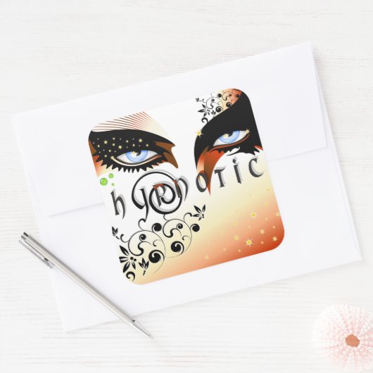 ブルーアイズファッション化粧 スクエアシール (封筒)