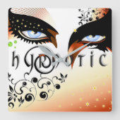 ブルーアイズファッション化粧 スクエア壁時計