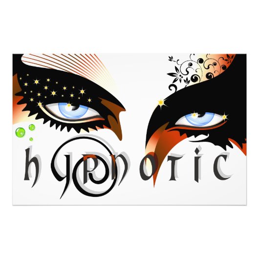 ブルーアイズファッション化粧 フォトプリント            (正面)