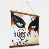 ブルーアイズファッション化粧 吊り下げ型タペストリー (傾斜あり)