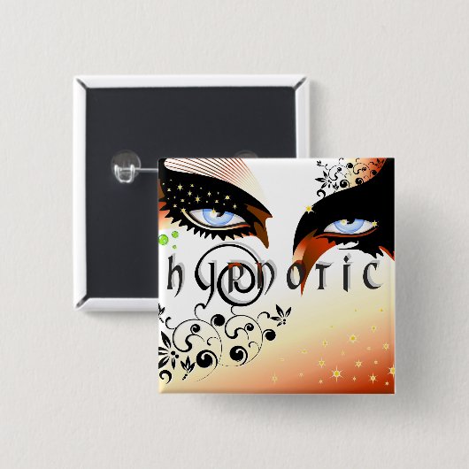 ブルーアイズファッション化粧 缶バッジ (正面&裏面)