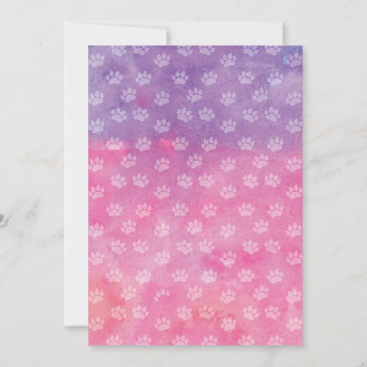 ブルーアイズブロンドガールヴェット誕生日招待状 招待状 (裏面)