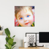 ブルーアイズベビー ポスター (ホームオフィス)