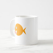 ブルーアイズ金魚バレンタインデーかわいい コーヒーマグカップ (正面左)