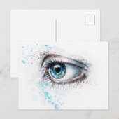 ブルーアイズ・ティアリング（悲しみ、共感、憂鬱） ポストカード (正面/裏面)