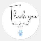 ブルーアイトルコ感謝していスタイルユー結婚ズ ラウンドシール (正面)