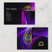 ブルーアイドクター、眼科、眼科医のシンボル、紫 名刺 (正面/裏面)