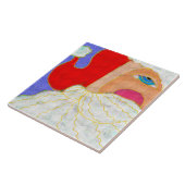 ブルーアイドサンタ抽象芸術アート タイル (側面)