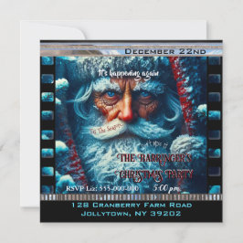 ブルーアイドサンタ雪の美しいクリスマスパーティー 招待状