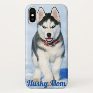 ブルーアイドシベリアのハスキー – Husky Mom I Phone Case iPhone X ケース