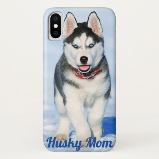 ブルーアイドシベリアのハスキー – Husky Mom I Phone Case Case-Mate iPhoneケース (裏面)