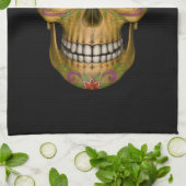 ブルーアイドシュガースカル完全に死んでいなゾンビハンドタオル キッチンタオル (折り畳み)