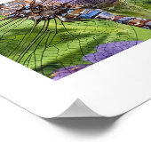 ブルーアイドダーナードラゴンフライ写真 ポスター (角)