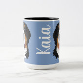 ブルーアイドベルネースマウンテンドッグ  ツートーンマグカップ (中央)